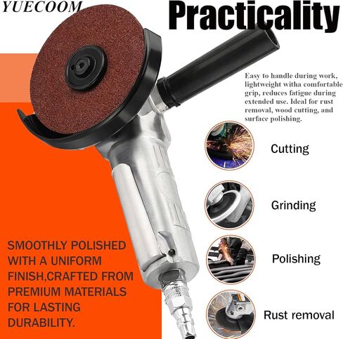 Angle Grinder, Pneumatic Grinding Tool, 4inch Air Angle Grinder Sander Cut Off Polisher 11000rpm Pneumatic Grinder Tool 1/4inch Thread in Saudi Arabia