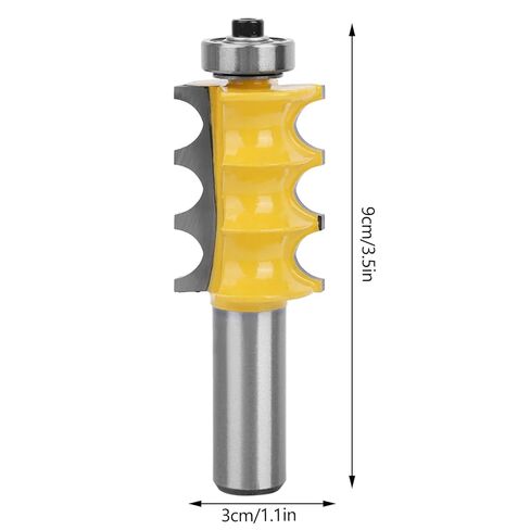 Triple Bead Router Bit Micro Carbide Cutter Blade Solid Hardened Steel Anti Kickback Design Welding Technology for Woodworking Projects 1/2 Shank 3/16 Radius in Saudi Arabia
