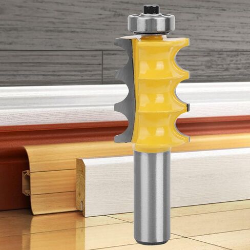 Triple Bead Router Bit Micro Carbide Cutter Blade Solid Hardened Steel Anti Kickback Design Welding Technology for Woodworking Projects 1/2 Shank 3/16 Radius in Saudi Arabia