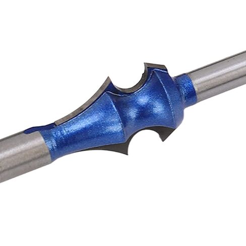 مجموعة لقم التوجيه المعمارية، 1/4 ساق من سبائك فولاذ التنغستن، 5 أحجام للأعمال الخشبية، MDF، لوح الجسيمات - تدفق قاطع، طلاء أزرق نانو، أداء قطع سلس in Kuwait