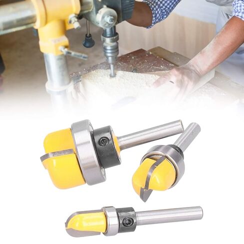 Router Bit Set 3pcs 6mm Shank High Strength Woodworking Milling Cutter Tool Durable Alloy Steel for Wood Carving Engraving in Saudi Arabia