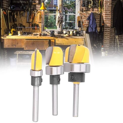 Router Bit Set 3pcs 6mm Shank High Strength Woodworking Milling Cutter Tool Durable Alloy Steel for Wood Carving Engraving in Saudi Arabia