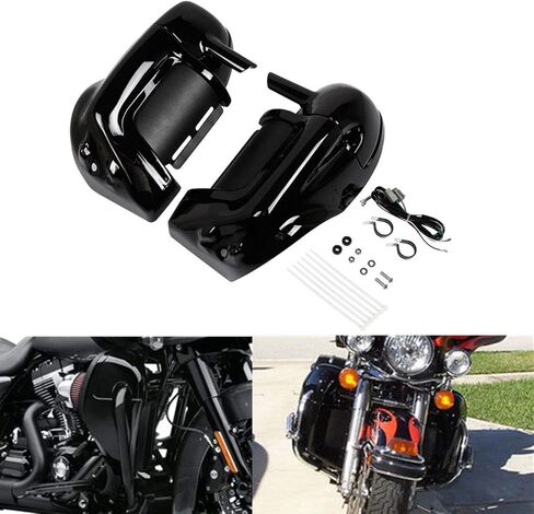 TCT-MT Lower Vented Leg Fairing 6.5" Speaker Box Pods Fit For 1983-2013 Harley touring models FLT, FLHT, FLHTCU,FLHRC, Road King, Street Glide, Electra Glide, Ultra-Classic, Road Glide FLHTK in Saudi Arabia