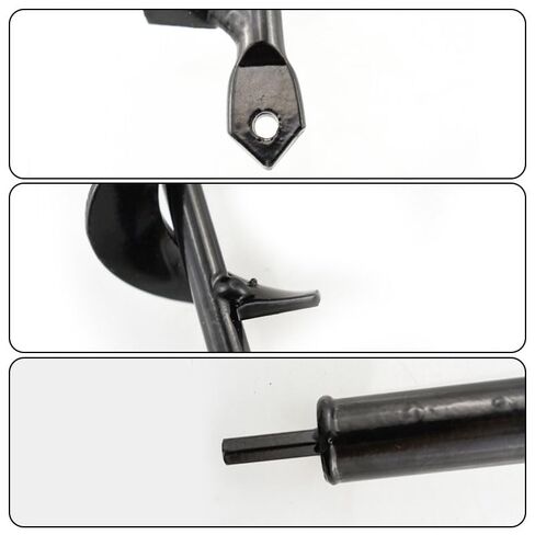 Auger Drill Bit for Planting, Heavy Duty Black Metal Mixing & Drilling Tool, Garden Spiral Hole and Bulb Planter Tool for Gardening, Construction, DIY Projects in Saudi Arabia