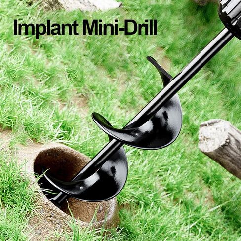 Auger Drill Bit for Planting, Heavy Duty Black Metal Mixing & Drilling Tool, Garden Spiral Hole and Bulb Planter Tool for Gardening, Construction, DIY Projects in Saudi Arabia