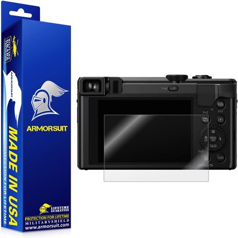 ArmorSuit Panasonic Lumix DMC-ZS60 Camera Screen Protector Full Coverage MilitaryShield Screen Protector for Panasonic Lumix DMC-ZS60 - HD Clear Anti-Bubble Film in Saudi Arabia