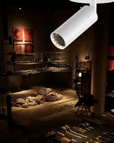 Zoomable LED Ceiling Spotlight Fixture, Flush Mount Adjustable Spotlight, Indoor Bright Accent Monopoint Fixture for Living Room Bedroom Loft Cafe Bar in Saudi Arabia