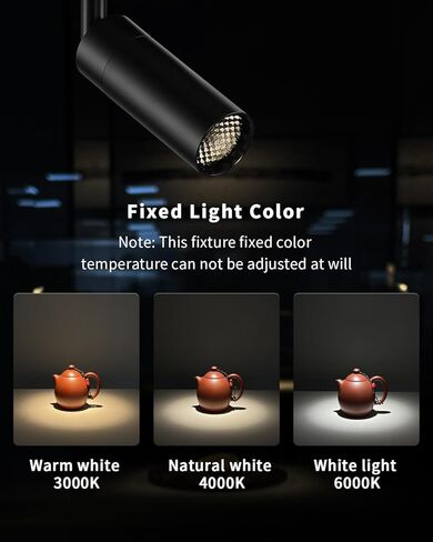 Zoomable LED Ceiling Spotlight Fixture, Flush Mount Adjustable Spotlight, Indoor Bright Accent Monopoint Fixture for Living Room Bedroom Loft Cafe Bar in Saudi Arabia