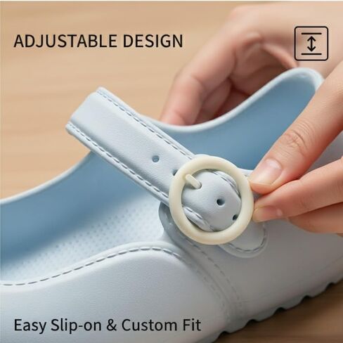 Cute Bow Eva Mary Jane Mule Clogs - Waterproof Bow Knot Buckle Strap Non-Slip Comfortable Garden Shoes Coquette Aesthetic Footwear for Nurse Work, Rainy Day & Beach in Saudi Arabia