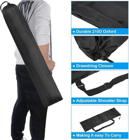 38x10 Inch Camp Chair Replacement Bag, 2 Pack Nylon Folding Camping Chair Carry Bag Tripod Case Bag with Handle for Outdoor Camping, Black in Saudi Arabia