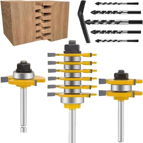 LEATBUY 1/2-Inch Shank 3 PCS Router Bit Set, Round Over Raised Panel Cabinet Door Rail and Stile Router Bits, Woodworking Wood Cutter, Wood Carbide Groove Tongue Milling Tool(1/4-Round) in Saudi Arabia