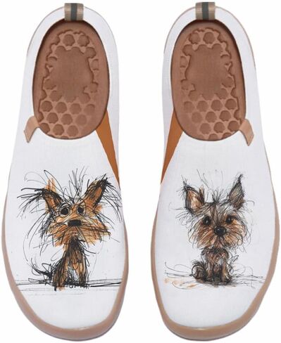 Women's Comfort Soft Walking Shoes Slip On Sneakers Knitted Art Painted Casual Loafers in Saudi Arabia