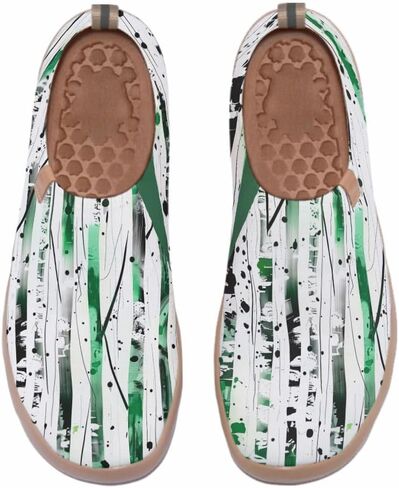 Women's Comfort Soft Walking Shoes Slip On Sneakers Knitted Art Painted Casual Loafers in Saudi Arabia