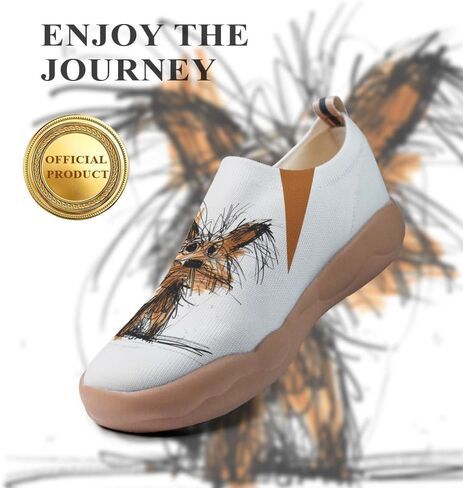 Women's Comfort Soft Walking Shoes Slip On Sneakers Knitted Art Painted Casual Loafers in Saudi Arabia