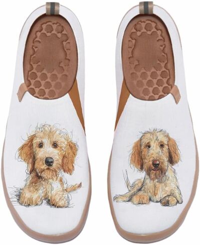 Women's Comfort Soft Walking Shoes Slip On Sneakers Knitted Art Painted Casual Loafers in Saudi Arabia