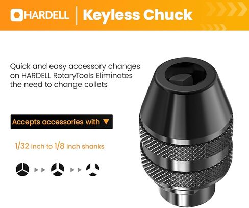 HARDELL Mini Cordless Rotary Tool, 5-Speed and USB Charging Rotary Tool Kit with 71 Accessories, Multi-Purpose 3.7V DIY Craft Tool for Sanding, Polishing, Drilling, Engraving (Black) in Kuwait