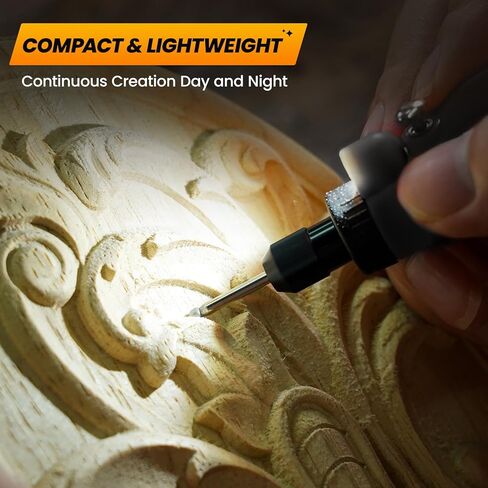 HARDELL Mini Cordless Rotary Tool, 5-Speed and USB Charging Rotary Tool Kit with 71 Accessories, Multi-Purpose 3.7V DIY Craft Tool for Sanding, Polishing, Drilling, Engraving (Black) in Kuwait