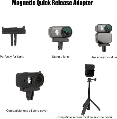 مجموعة حماية PellKing 9in1 لـ DJI OSMO Nano: مع واقي شاشة للعدسة وحقيبة محمولة وحافظة من السيليكون وملحقات محول تثبيت مغناطيسي سريع التحرير in Kuwait