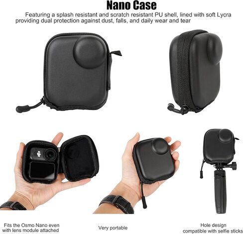 مجموعة حماية PellKing 9in1 لـ DJI OSMO Nano: مع واقي شاشة للعدسة وحقيبة محمولة وحافظة من السيليكون وملحقات محول تثبيت مغناطيسي سريع التحرير in Kuwait