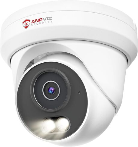 كاميرا Anpviz 4K 8MP PoE، كاميرا IP Turret Security في الهواء الطلق، اكتشاف المركبات البشرية بالذكاء الاصطناعي، رؤية ليلية ذكية مزدوجة الألوان 100 قدم، ميكروفون مدمج، IP66 مقاوم للماء، معدن كامل، متوافق مع NDAA (سلسلة U) in Kuwait