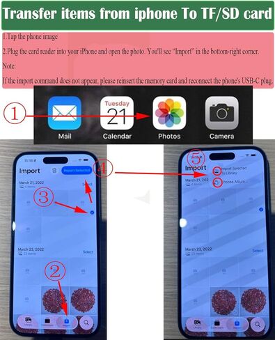 عارض بطاقة كاميرا Trail: عرض سريع للنسخ الاحتياطي لحفظ صور ومقاطع فيديو صيد الغزلان، وقارئ بطاقات SD لكاميرا Hunters Trail & Game لهاتف iPhone 17 Pro Max أو إصدار سابق وAndroid (التمويه الإلكتروني) in Kuwait