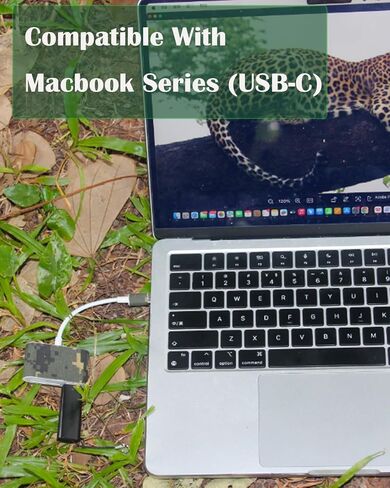 عارض بطاقة كاميرا Trail: عرض سريع للنسخ الاحتياطي لحفظ صور ومقاطع فيديو صيد الغزلان، وقارئ بطاقات SD لكاميرا Hunters Trail & Game لهاتف iPhone 17 Pro Max أو إصدار سابق وAndroid (التمويه الإلكتروني) in Kuwait