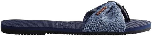 صندل نسائي من Havaianas You St. Tropez Shine Flip Flop، أزرق داكن، 7-8 M US، عبوة من قطعتين in Saudi Arabia