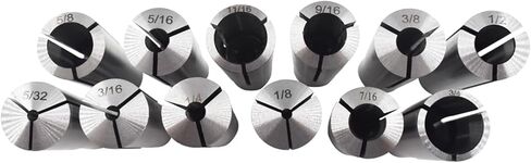 Findmall 3MT MT كوليت 12 قطعة مجموعة 1/8 "- 3/4" مع 3/16 1/4 3/8 1/2 5/8 تشاك مناسب لبريدجبورت in Kuwait