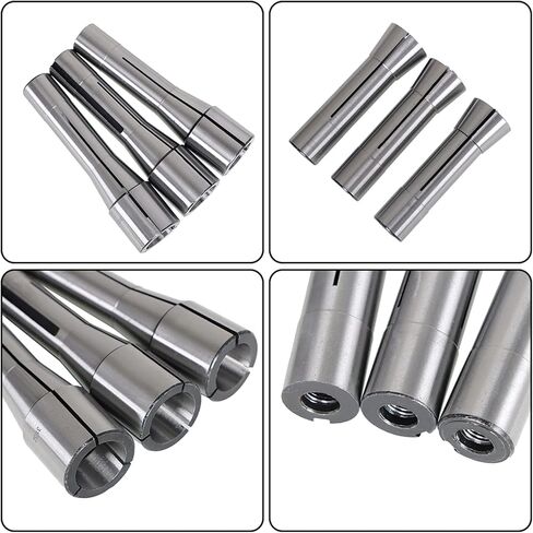 29Pcs R8 Collet Set 1/32-1 Threaded Internally 7/16-20 Mill Chuck Holder High Accuracy Round Spring Collet for Mill Machine in Saudi Arabia