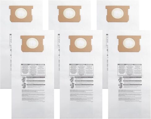 أكياس فلتر تجميع الغبار 9193200 للمكنسة الكهربائية Shop Vac، 91932 أكياس فلتر للاستعمال مرة واحدة لمتجر Vac 5 جالون مكانس كهربائية مثبتة على الحائط (6 عبوات) in Kuwait