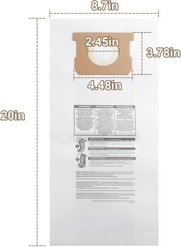 أكياس فلتر تجميع الغبار 9193200 للمكنسة الكهربائية Shop Vac، 91932 أكياس فلتر للاستعمال مرة واحدة لمتجر Vac 5 جالون مكانس كهربائية مثبتة على الحائط (6 عبوات) in Kuwait