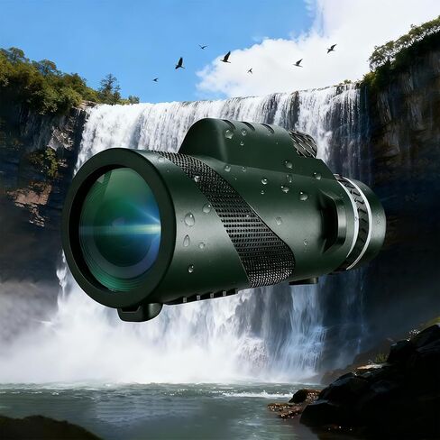 80x100 Monocular Telescope, High Definition Monocular for Adults with BAK4 Prism & FMC Lens, HD Monocular Scope for Birdwatching, Hiking, Concert, Travelling, Green in Saudi Arabia