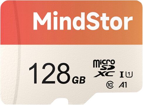 Micro SDXC 128GB Memory Card, MindStor 90MB/s Read Speed TF Card with Adapter, U1, A1, HD 1080P Video Loop Recording Support, for Security Camera, Dash Cam, 1 Pack in Saudi Arabia