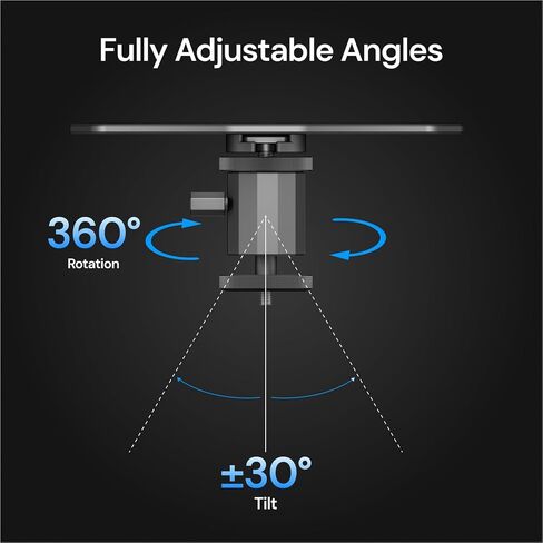 لوحة تحويل مثبتة على السقف للحوامل الموجودة ذات 4 أرجل، ترقية بدون ضرر مع دوران 360 درجة وإمالة ±30 درجة، ألومنيوم مؤكسد، تدعم ما يصل إلى 15 كجم in Kuwait