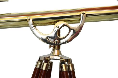 Shiny Brass Finish W/Brown Tripod Anchor Master Sky Watcher Vintage Telescope Maritime Scope Gift in Saudi Arabia