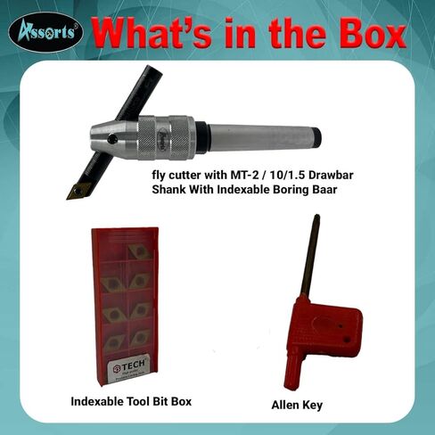 يتراكم قاطع ذبابة متطورة جديدة مع 1/2 "(12.7 مم) شريط مستقيم شانك ومملة قابلة للفهرسة - يتضمن 10 أجهزة كمبيوتر DCMT 11T304 إدراج ، علبة بلاستيكية | مثالية لمواجهة ومملة | شاهد الفيديو للحصول على التفاصيل in Kuwait
