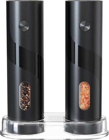 Circle Joy Electric Salt و Pepper Grinder مع قاعدة قابلة لإعادة الشحن ترقية الملح التلقائي من الفولاذ المقاوم للصدأ والفلف in Saudi Arabia