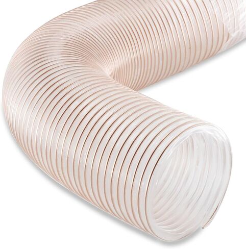 8 inch Dust Collection Hose 20ft Flexible Collector Hose with Stainless Steel Clamps for Woodworking and Garage (Pu, 8" X 20ft) in Kuwait