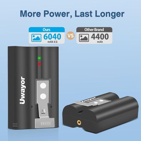 3 Pack for Ring Battery 6040mAh Replacement Doorbell Battery with Charger Station for Ring Video Doorbell 2/3/3 Plus/4 Camera, Stick Up Cam(2nd & 3rd Gen), Spotlight Cam, Peephole Cam in Kuwait