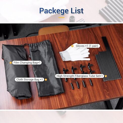 JJC Darkroom Developing Bag with Set of 3 Colored Film Processing Trays Kit for Film Photo Development in Saudi Arabia