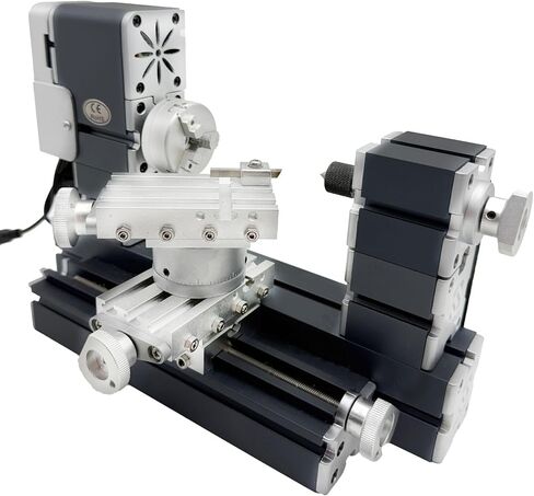60W 12000RPM High Power Mini Metal Rotating Lathe,4-axis desktop lathe machine，Wood DIY/Soft Metal Crafting 150mm machining diameter in Saudi Arabia