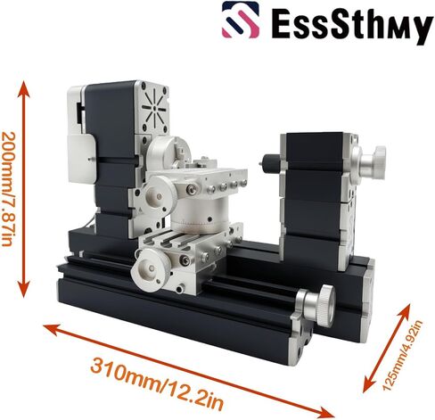 60W 12000RPM High Power Mini Metal Rotating Lathe,4-axis desktop lathe machine，Wood DIY/Soft Metal Crafting 150mm machining diameter in Saudi Arabia
