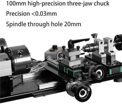 Multi-Function Pool Cue Lathe Machine 450W with 3-Jaw Chuck, 2500RPM for Cue Tips Replacement, Shaping, Straightening, Polishing & Grinding in Saudi Arabia