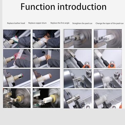 Multi-Function Pool Cue Lathe Machine 450W with 3-Jaw Chuck, 2500RPM for Cue Tips Replacement, Shaping, Straightening, Polishing & Grinding in Saudi Arabia