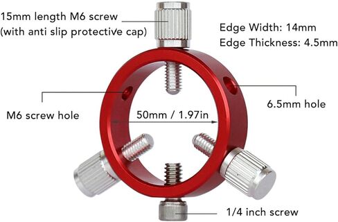 ASHATA 50mm Guiding Scope for Telescope, Aluminum Alloy with Rubber Caps, Flat Junction, for 30-50mm Astrophotography in Saudi Arabia