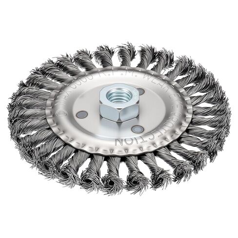 Wire Wheels for Angle Grinder, 1pcs 6in Twist Knotted Wire Brush for Grinder with 5/8"-11 Arbor, [for Heavy Rust Deburring Paint Removal] - 0.02in Carbon Steel Wire, Silver in Saudi Arabia