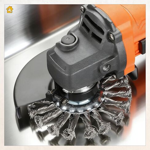 Wire Wheels for Angle Grinder, 1pcs 6in Twist Knotted Wire Brush for Grinder with 5/8"-11 Arbor, [for Heavy Rust Deburring Paint Removal] - 0.02in Carbon Steel Wire, Silver in Saudi Arabia
