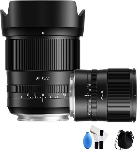عدسة TTArtisan 75 مم F2 بإطار كامل للتركيز التلقائي، فتحة كبيرة لكاميرات Leica لـ Sigma لكاميرات Panasonic L Mount باللون الأسود in Kuwait