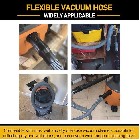 CMXZVBE38804 1-7/8" x 10-Ft Shop Vacuum Hose Kit, Industrial Wet Dry Vac Locking Vacuum Hose, Fits Most 1-7/8 in Wet/Dry Vacuums in Kuwait