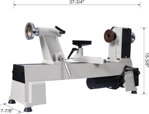 Benchtop Wood 12" x 18" Wood Lathe, Benchtop Wood Lathe Machine 3/4 HP Infinitely Variable Speed 650-3800 RPM for Woodworking, Woodturning in Saudi Arabia